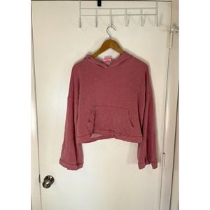 Pink lily cropped hoodie size small